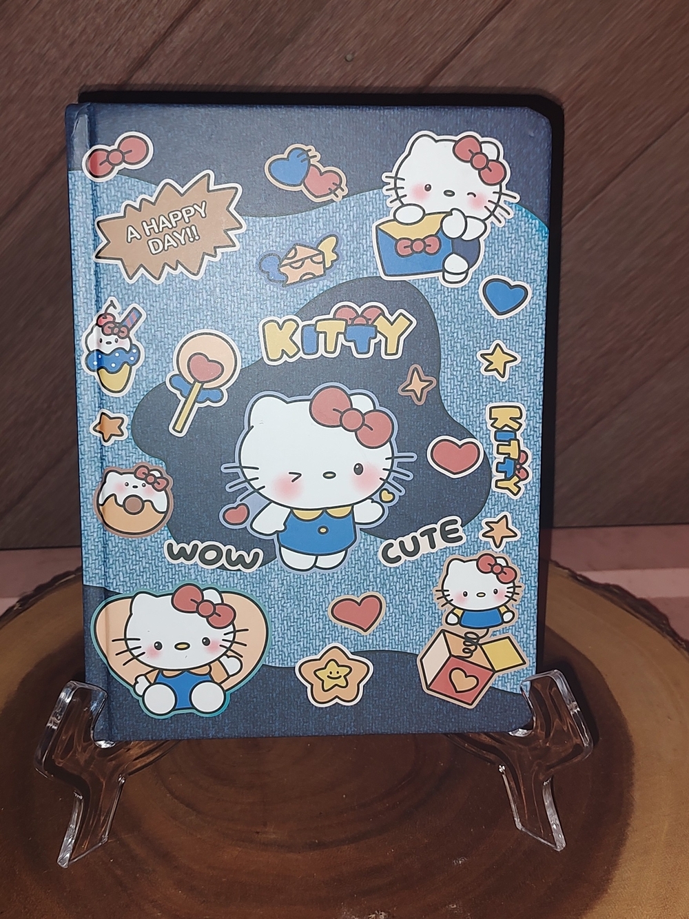 New! Hello Kitty Blue Cute Notebook